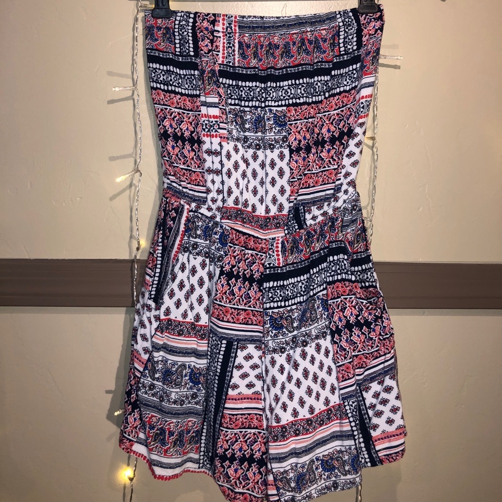 red, white & blue romper